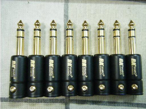 美国RANKO龙格  REP-200 6.35mm無氧銅+鍍金 立體聲耳機插頭插針