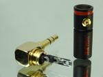 美国RANKO龙格REP-300 L型平衡3.5mm插頭磷青銅鍍金立體聲耳機头